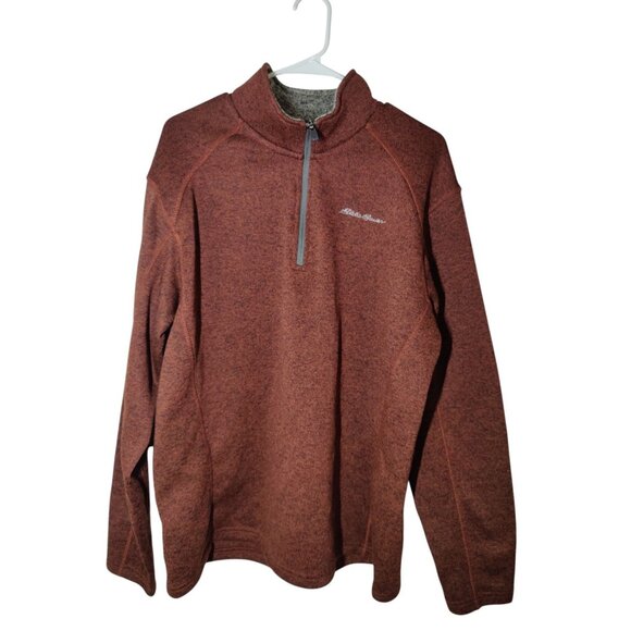 Eddie Bauer Men's Brown 1/4-Zip Casual Sporty Pullover Sweatshirt XL - Picture 3 of 6